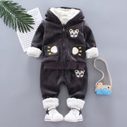 Toddler Girls Clothing Sets Winter Thick Plush Children Clothes Coats+Pants Baby Boys Tracksuit Autumn Outfits Kids Sport Suit