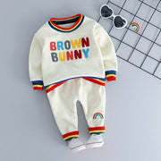 Toddler Girls Clothing Sets Winter Thick Plush Children Clothes Coats+Pants Baby Boys Tracksuit Autumn Outfits Kids Sport Suit