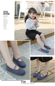 Knitted Elastic Band Girls Shoes