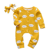 Cotton Hearts Print Infant Set