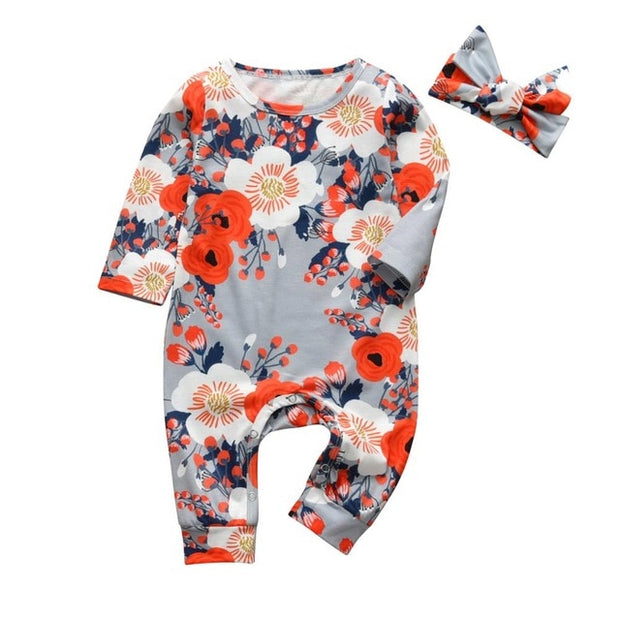 Cotton Hearts Print Infant Set