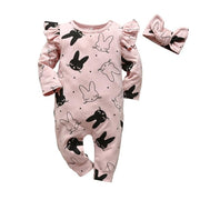 Cotton Hearts Print Infant Set