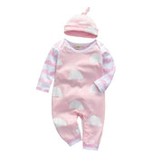 Cotton Hearts Print Infant Set