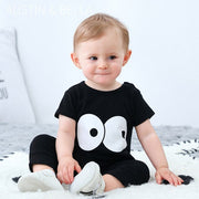 Baby Romper Cotton Black Baby Boy Clothes Newborn Bodysuit Carton Summer Newborn Clothes Short Sleeve Infant Rompers Jumpsuit