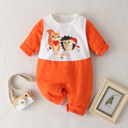 New Autumn Baby Newborn Baby Rompers Long Sleeve Line Dinosaur Tiger Cute Soft Clothes Boys Cotton Jumpsuit High Quality 0-24M