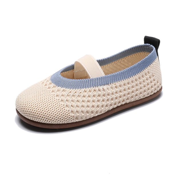 Knitted Elastic Band Girls Shoes