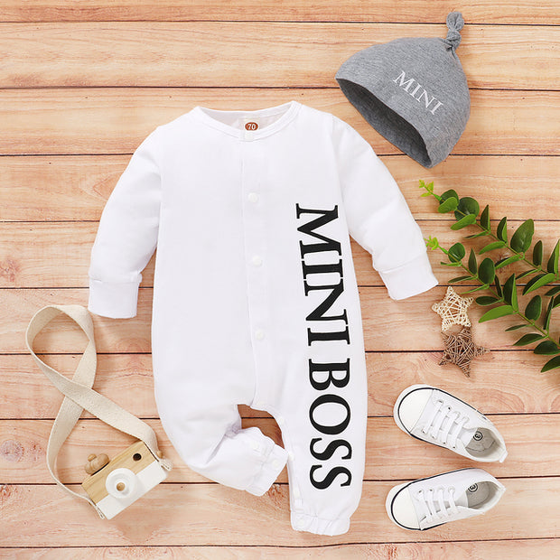 PatPat 2 pcs Spring and Summer Baby Boys Rompers Baby Jumpsuit With Hat Short and Long Sleeve Baby Cotton Clothes Newborn Baby