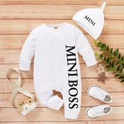 PatPat 2 pcs Spring and Summer Baby Boys Rompers Baby Jumpsuit With Hat Short and Long Sleeve Baby Cotton Clothes Newborn Baby