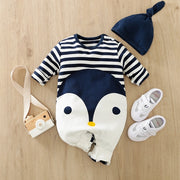 PatPat 2 pcs Spring and Summer Baby Boys Rompers Baby Jumpsuit With Hat Short and Long Sleeve Baby Cotton Clothes Newborn Baby